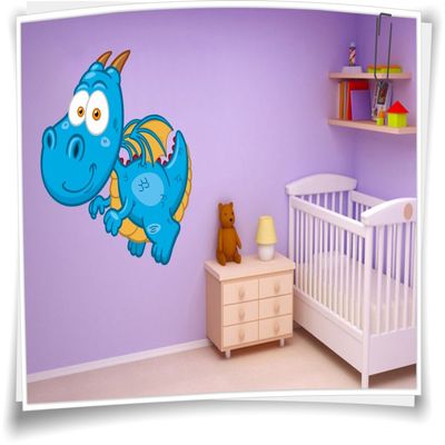 Medianlux Baby Dragon Wall Decal for Children's Room, Size 5