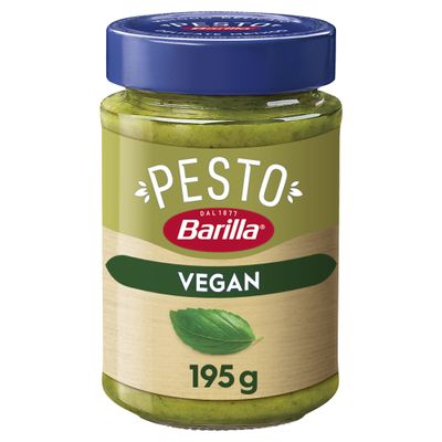 Barilla Vegan Basil Pesto, 195 g | Gluten-Free Italian Pasta Sauce with Basil and Cashews