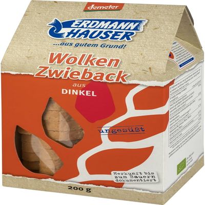 ErdmannHAUSER Organic Spelt Cloud Rusks, 200 g