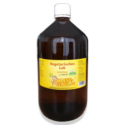 Liquid Rennet Extract (Kselab) 1,000 ml, 1:15,000 – Vegetarian Rennet for Homemade Cheese