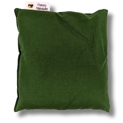 Franzis Nähstube 20 x 20 cm Green Grape Seed Pillow, 100% Cotton, Microwave Heating Pad