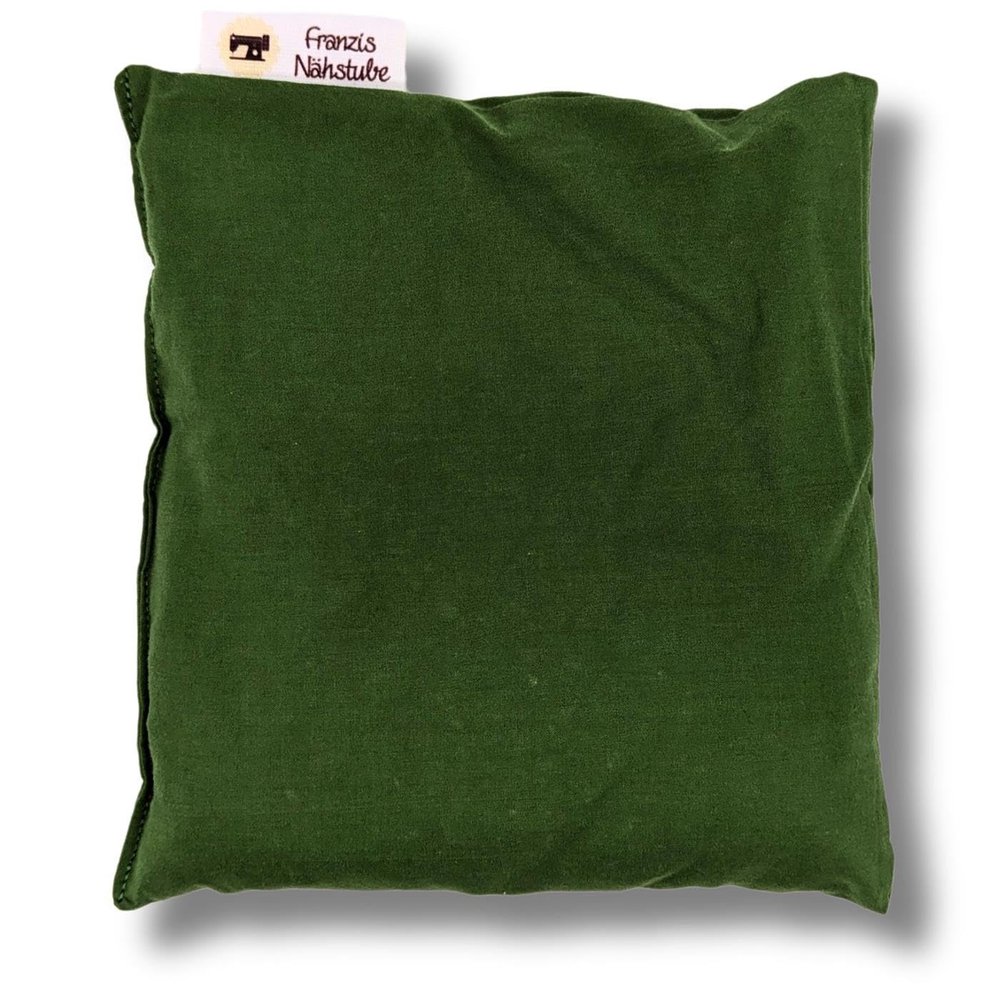 Franzis Nähstube 20 x 20 cm Green Grape Seed Pillow, 100% Cotton, Microwave Heating Pad