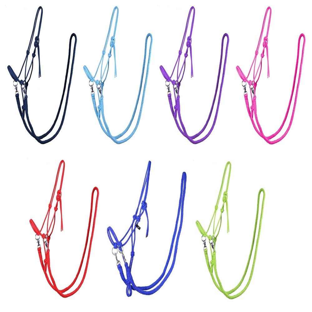 NETPROSHOP Knot Halter with Lead in Great Colors for Shetty, Pony, Cob, Full