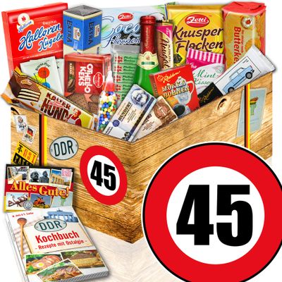 DDR XXL Package – 45th Birthday Gift for Women – DDR Sweets Set