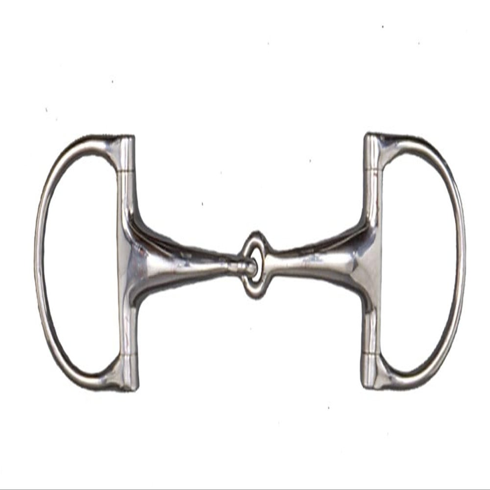 Hollow Jointed Stainless Steel English D-Ring Snaffle, 21 mm, 10.5 cm