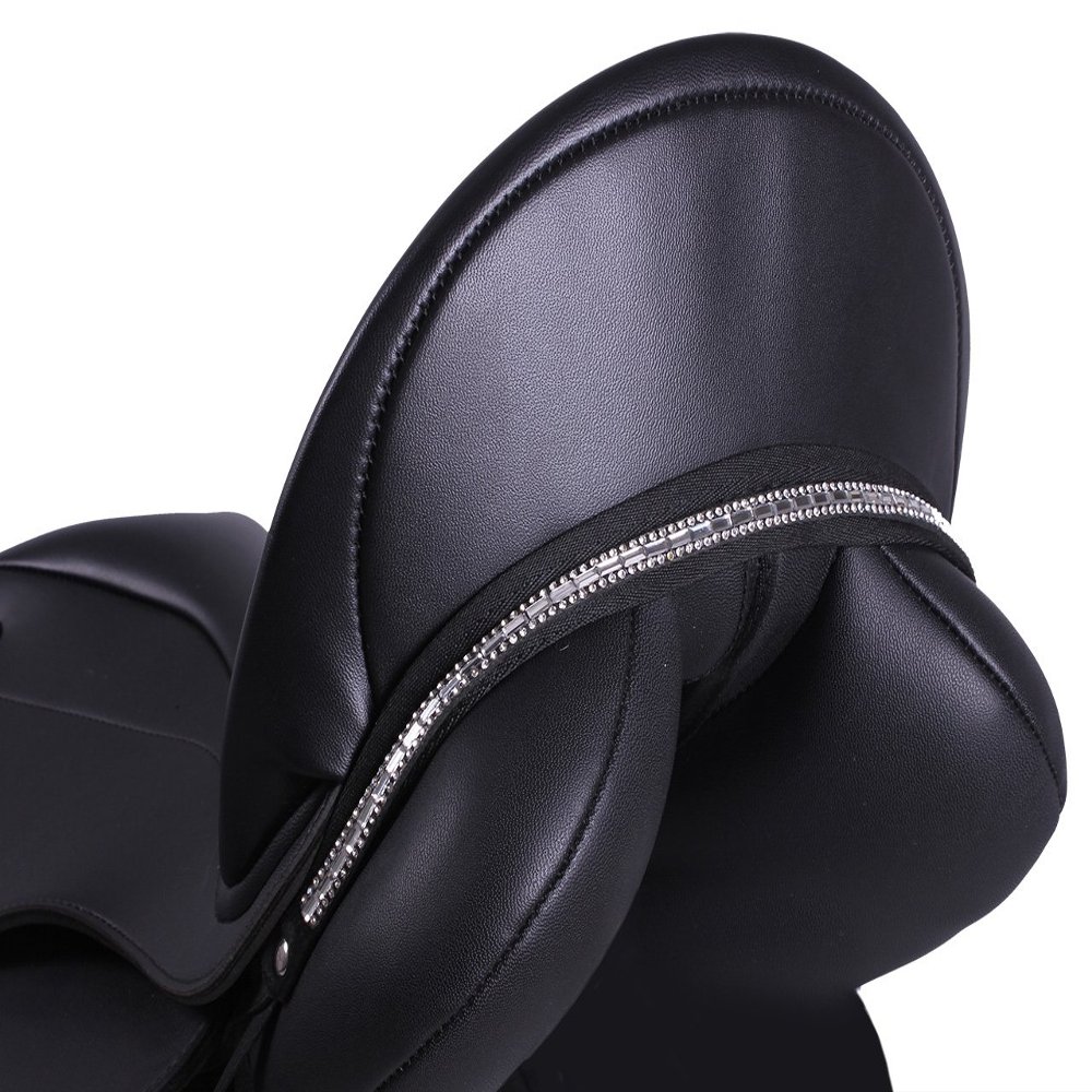 QHP Horse Saddle Decoration with Glitter and Elastic Straps