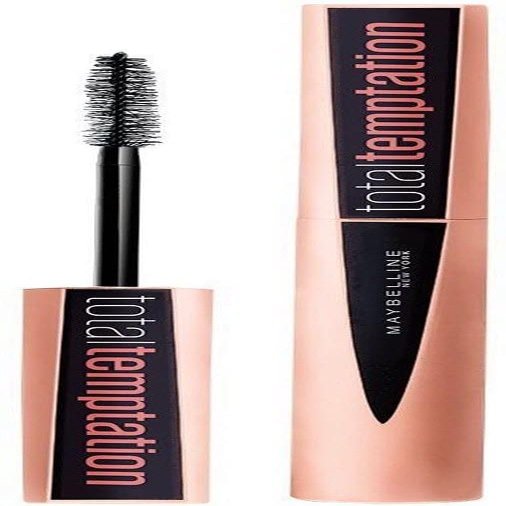 Maybelline New York Total Temptation Mascara, Black, for Volume, Length and Curl, with Coconut Extract, 8.6 ml