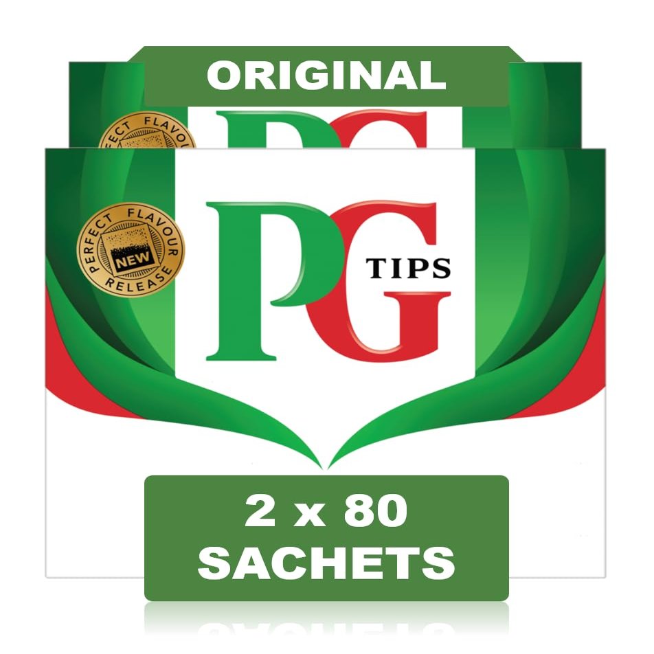 PG Tips | One Cup Tea | Original Black Tea | Created for True Tea Lovers Since 1930 | Most Refreshing and Flavorful Taste | 2-Pack | 2 x 80 Black Tea Bags