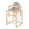 roba Convertible High Chair with Tray, Natural Wood, Padded Little Stars Seat 7512F190 view 1