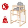 roba Convertible High Chair with Tray, Natural Wood, Padded Little Stars Seat 7512F190 view 2