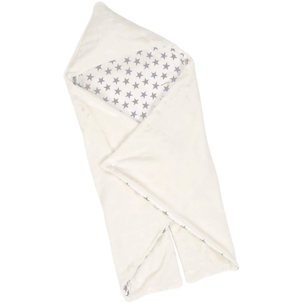 BabyCalin BBC634802 Swaddle Blanket with Separate Legs, Ecru/Stars, Multicolor, 1 Piece