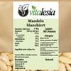Vitalesia Whole Blanched Almonds, Peeled, Unsalted, Unroasted, 500 g view 3