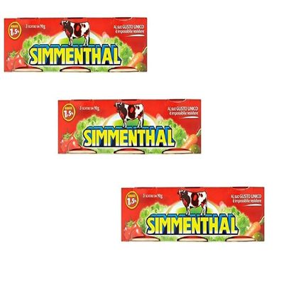 3x SIMMENTHAL Beef in Aspic, 3 x 70 g, 100% Italian Meat