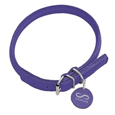 CHAPUIS SELLERIE Glamour Collar for Dogs/Cats, Adjustable, Round, Leather