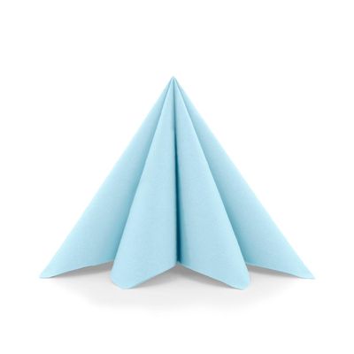 Sovie HOME Light Blue Linclass Airlaid Napkins, 16 x 16 in, 1/4 Fold, 12 Count