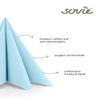 Sovie HOME Light Blue Linclass Airlaid Napkins, 16 x 16 in, 1/4 Fold, 12 Count view 3