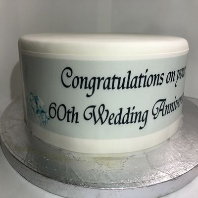 Top That Edible Cake Border for a 60th Wedding Anniversary