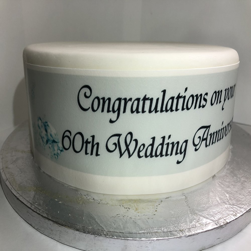 Top That Edible Cake Border for a 60th Wedding Anniversary