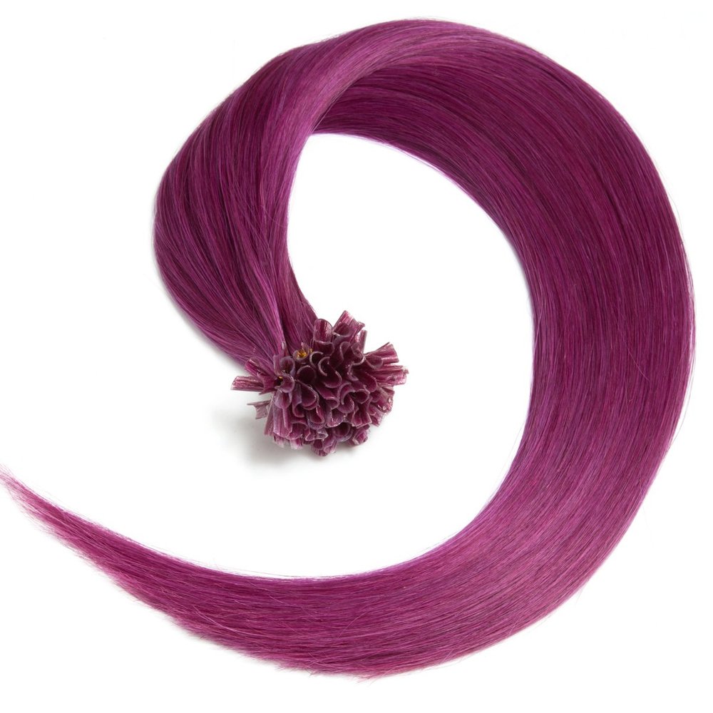 Violet 100% Remy Human Hair U-Tip Bonding Extensions, 100 x 0.5 g, 45 cm
