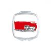 DIYthinker Red Flag Man and Woman Pen Illustration Compact Makeup Mirror, Movable Cute Handbag Mirror Gift, Multicolor view 1