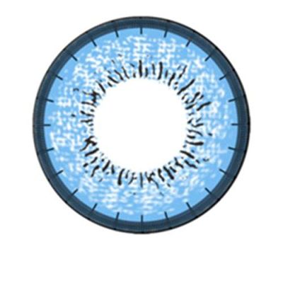 Matlens EOS J-203 Blue Circle Lenses with Prescription -3.75, 2 Lenses, Case and 50 ml Solution