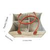 MCUILEE Gray Felt Baby Diaper Caddy with Brown Leather Handle view 2