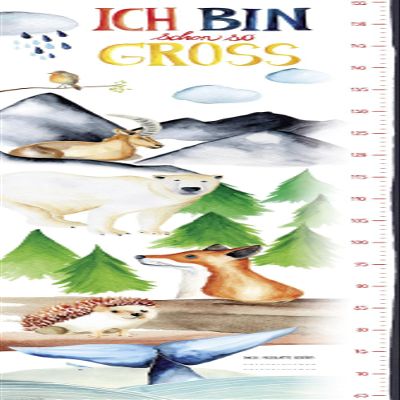 Close Up Height Chart Poster for Kids' Room, Girls & Boys, 30 x 91.5 cm, Plus Bora Bora Beach Poster