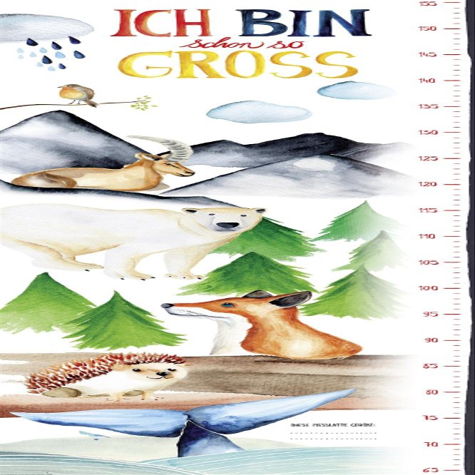 Close Up Height Chart Poster for Kids' Room, Girls & Boys, 30 x 91.5 cm, Plus Bora Bora Beach Poster