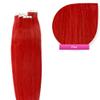 50 cm Human Hair Tape Extensions, 30 Wefts, 4 cm Wide, 2.5 g per Weft, Color #Red view 1