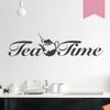 WANDKINGS Wall Decal Tea Time with Teapot, 85 x 20 cm, Light Pink view 1