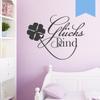 WANDKINGS Wall Decal – “Lucky Child” with Four-Leaf Clover – 110 x 84 cm – Light Blue – Choose from 5 Sizes & 35 Colors view 1