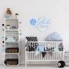 WANDKINGS Wall Decal – “Lucky Child” with Four-Leaf Clover – 110 x 84 cm – Light Blue – Choose from 5 Sizes & 35 Colors view 2