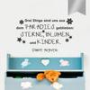 WANDKINGS Wall Decal – “Three Things Remained from Paradise: Stars, Flowers and Children.” (Dante Alighieri) – 50 x 30 cm – Silver – Choose from 5 Sizes and 35 Colors view 1
