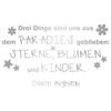 WANDKINGS Wall Decal – “Three Things Remained from Paradise: Stars, Flowers and Children.” (Dante Alighieri) – 50 x 30 cm – Silver – Choose from 5 Sizes and 35 Colors view 3