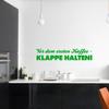 WANDKINGS Wall Decal – Before the First Coffee, Keep Quiet! – 210 x 42 cm – Yellow-Green – 5 Sizes & 35 Colors view 2