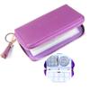 FingerAngel Nail Stamping Plate Holder, 24 Slots, Purple view 1