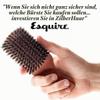 ZilberHaar Hair and Beard Brush for Men – Stiff Boar Bristles and Pear Wood – for All Beard and Hair Types – Made in Germany view 2