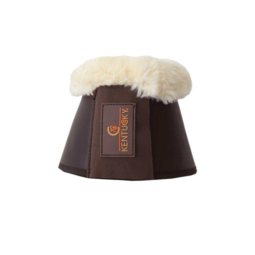 Leather Sheepskin Bell Boots, Brown, L