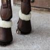 Leather Sheepskin Bell Boots, Brown, L view 4