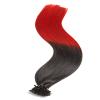Natural Black/Red Ombre U-Tip Bonding Extensions, 100% Remy Human Hair, 150 x 1 g, 60 cm view 4
