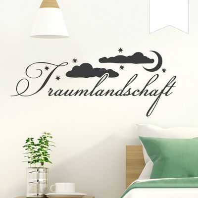 WANDKINGS Wall Decal – Dream Landscape, 110 x 46 cm, White
