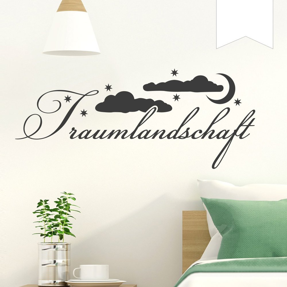 WANDKINGS Wall Decal – Dream Landscape, 110 x 46 cm, White