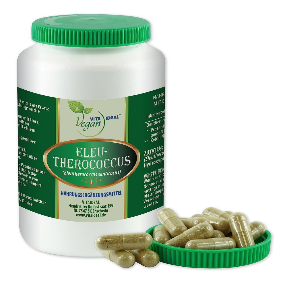 VITAIDEAL Vegan Eleuthero 180 Capsules, Taiga Root Powder