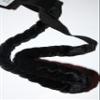 Traditional Costume Velvet Braided Headband, Black view 1