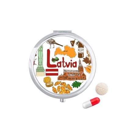 DIYthinker Travel Pocket Pill Case with Mirror