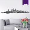 WANDKINGS Wall Decal – Wiesbaden Skyline (with River) – 180 x 33 cm – Violet – Choose from 6 Sizes & 35 Colors view 1