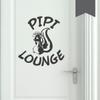 WANDKINGS Wall Decal – WC Skunk “Pee Lounge” – 10 x 9 cm – Dark Gray view 1