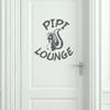 WANDKINGS Wall Decal – WC Skunk “Pee Lounge” – 10 x 9 cm – Dark Gray view 2