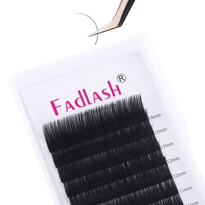 Classic Individual 1:1 Eyelash Extensions, 0.10 mm C Curl, Mix 8–14 mm, Black