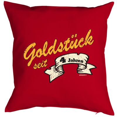 4th Birthday Pillow for Children, Red